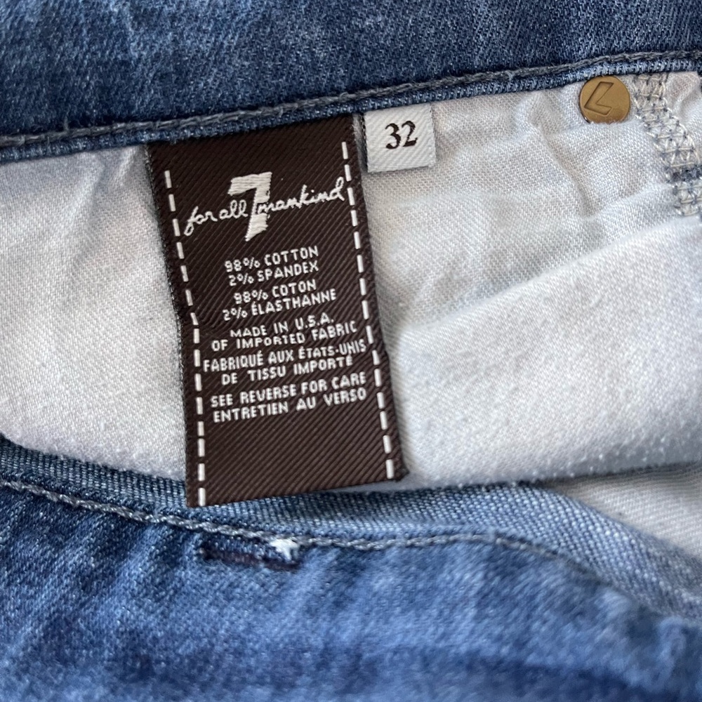7 For All Mankind Men's l  Carsen  Blue Straight Jeans Size 32 l Poshmark - Picture 4 of 9
